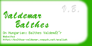 valdemar balthes business card